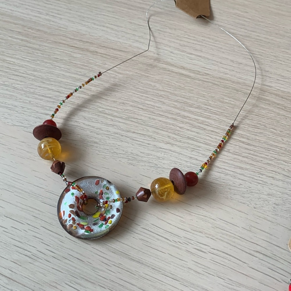 Reversible beads and wire necklace, 10$ or 2 for 15$!